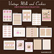 Vintage Milk and Cookies Party Printables Collection - Pink
